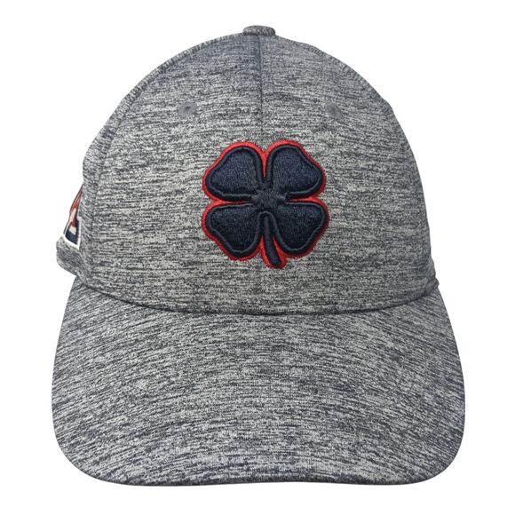 Black Clover Fitted Hat Gray Medium Embroidered Letter A Stretch One-Fit - Picture 1 of 10